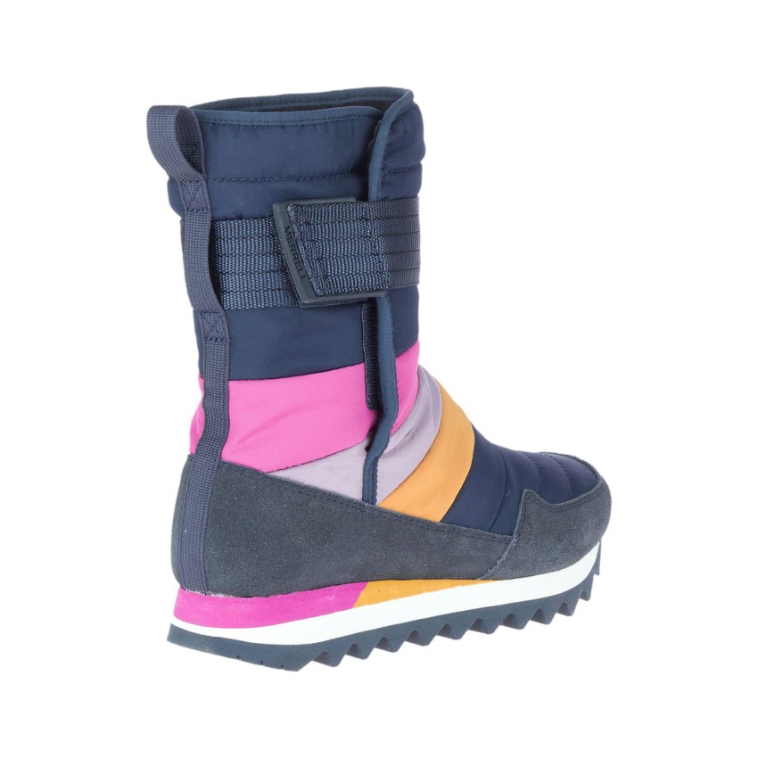 Bottes Merrell Alpine Tall Strap Polar Waterproof Bleu Marine/Multicolore Femme | H.V.VBZO